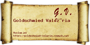 Goldschmied Valéria névjegykártya